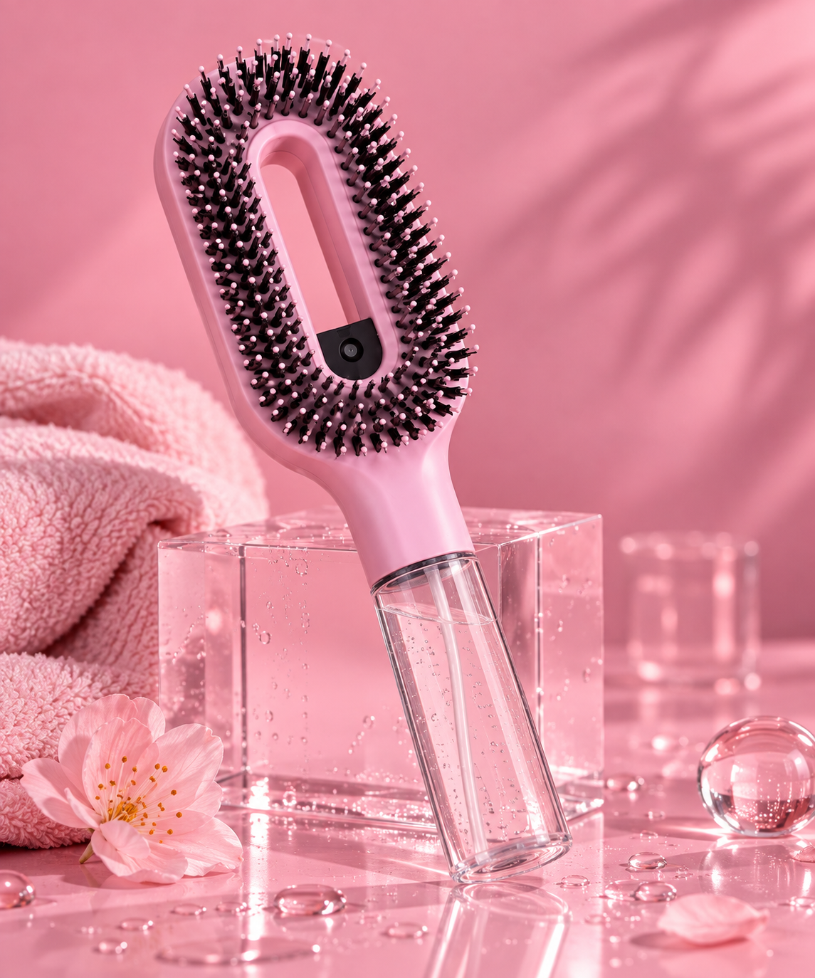 2-in-1 Detangling Hair Brush with Water Spray