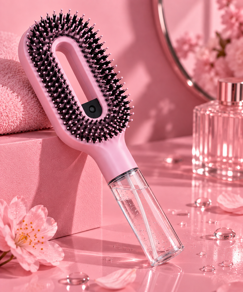 2-in-1 Detangling Hair Brush with Water Spray